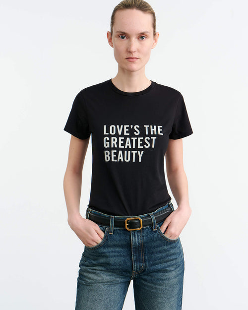 LOVE TEE IN JET BLACK