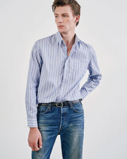 FINN SHIRT IN LGR STRIPES SKY/WHITE