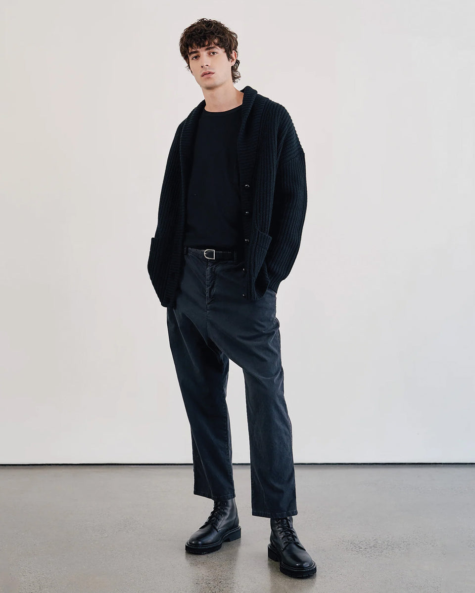 SOMAC CASHMERE CARDIGAN IN BLACK