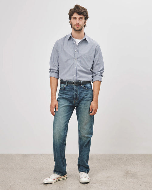 FINN SHIRT IN NAVY/WHITE STRIPE
