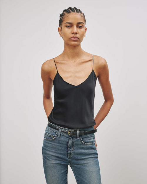 ISABELLA SILK CAMI IN DARK NAVY