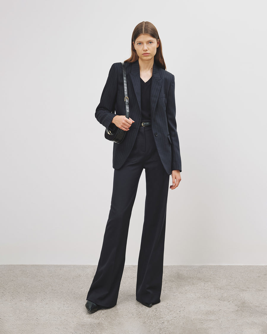 NAVY PIN STRIPE
