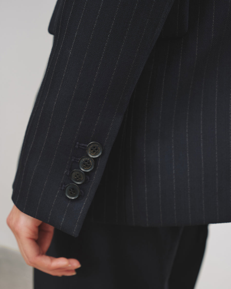 NAVY PIN STRIPE