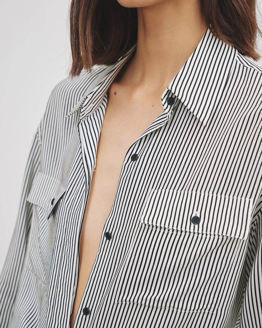WHITE/BLACK STRIPE