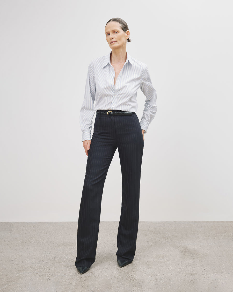 NAVY PIN STRIPE