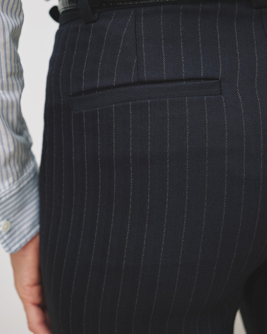 NAVY PIN STRIPE