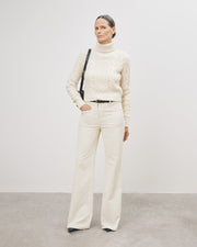 FLORENCE CORDUROY PANT IN WINTER WHITE
