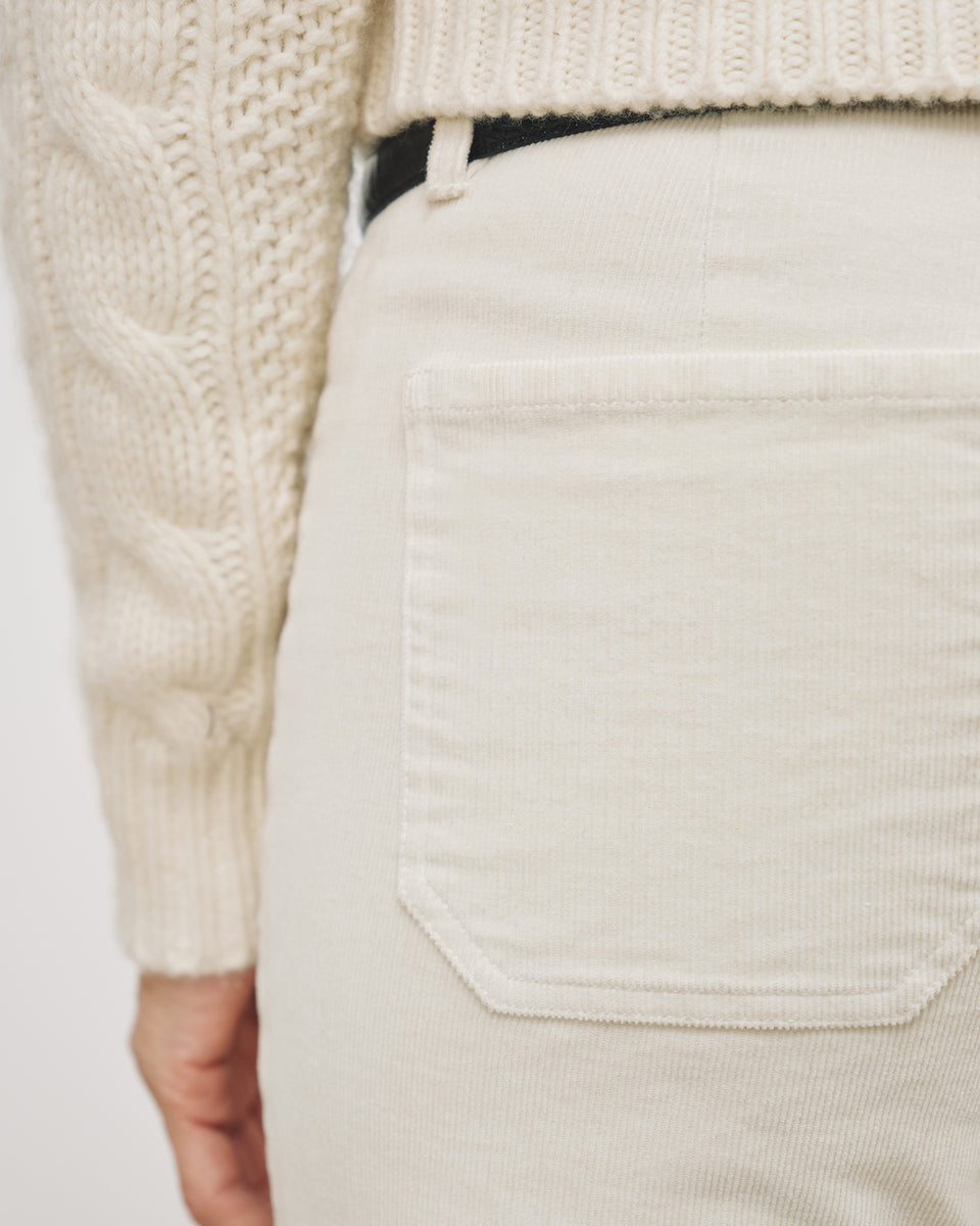 FLORENCE CORDUROY PANT IN WINTER WHITE