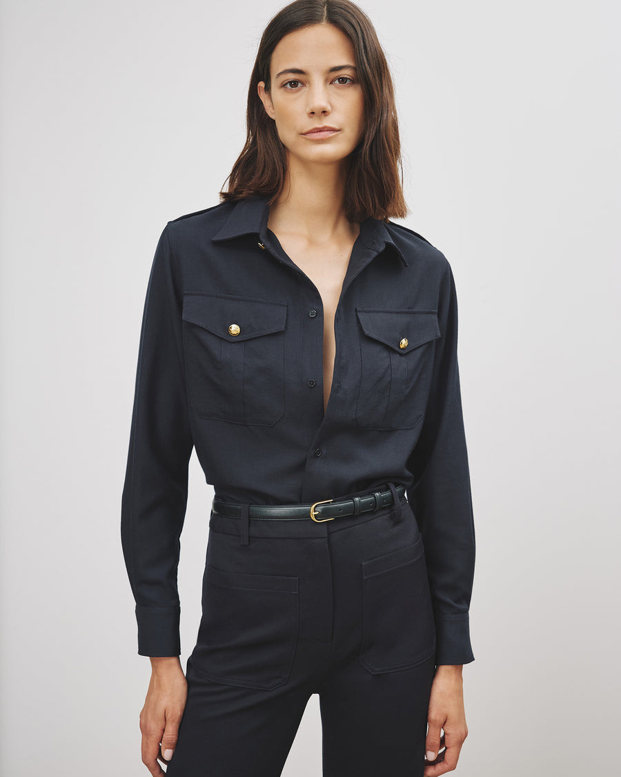 Nili Lotan Jeanette silk shirt - Blue