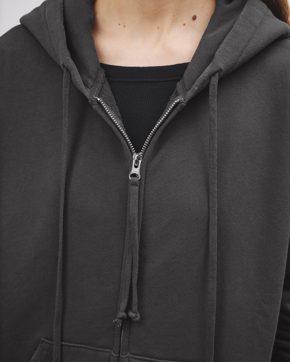 CALLIE HOODIE IN DARK CHARCOAL
