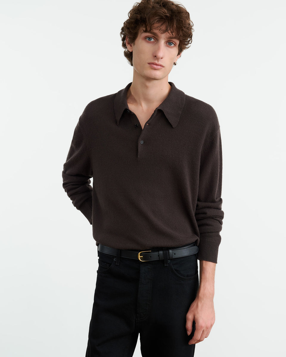 JOVAN CASHMERE POLO IN UMBER