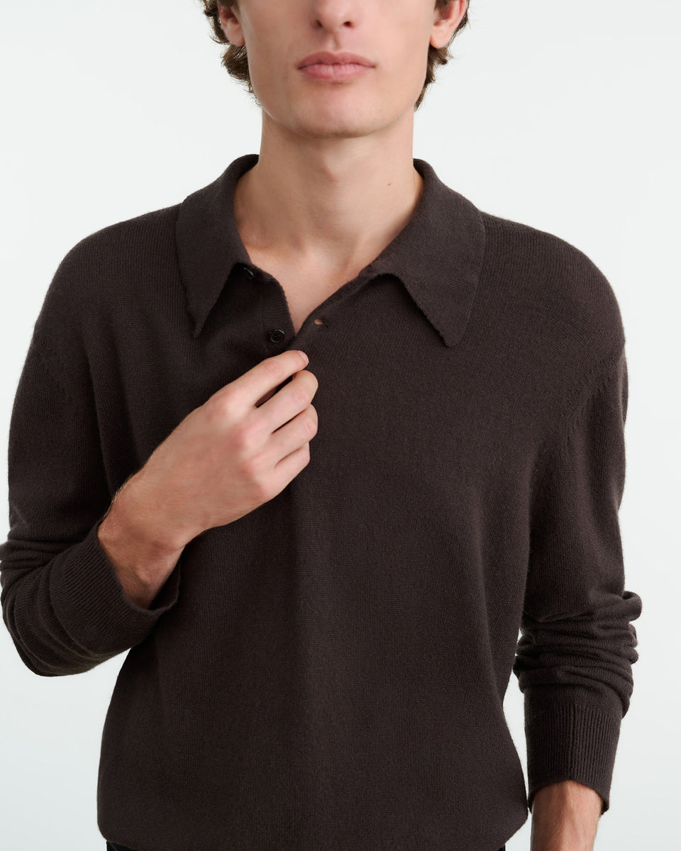 JOVAN CASHMERE POLO IN UMBER