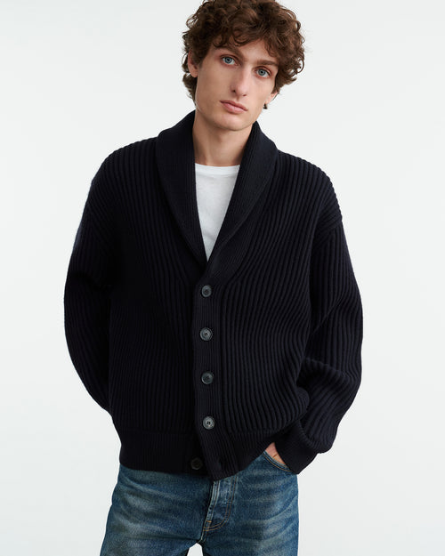 HAIDEN CARDIGAN IN DARK NAVY