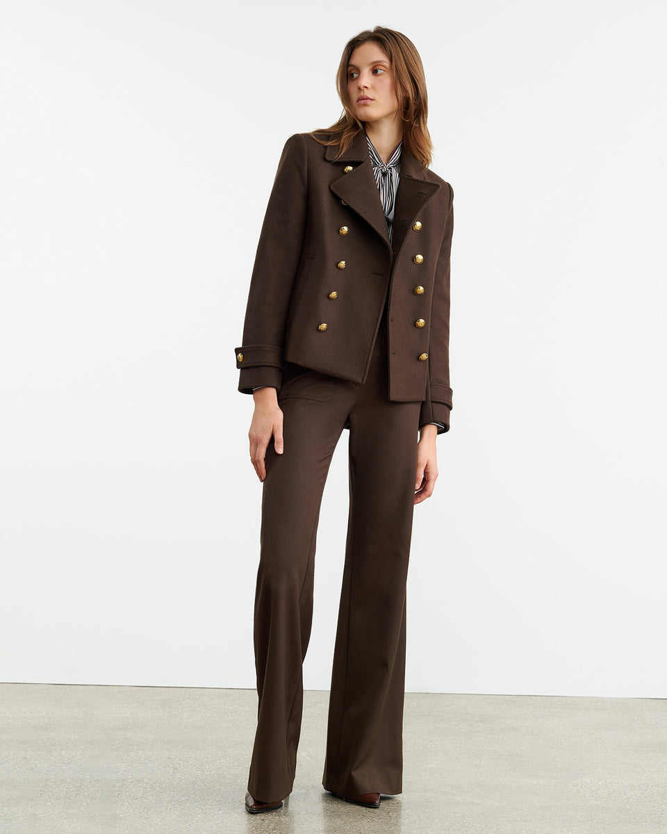 ORNELLA PEACOAT IN COCOA