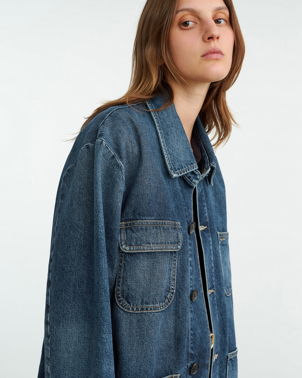 ALASTAIR DENIM JACKET IN SIMON WASH