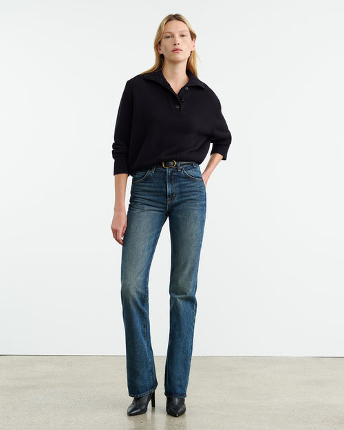 RENATA CASHMERE SWEATER IN DARK NAVY