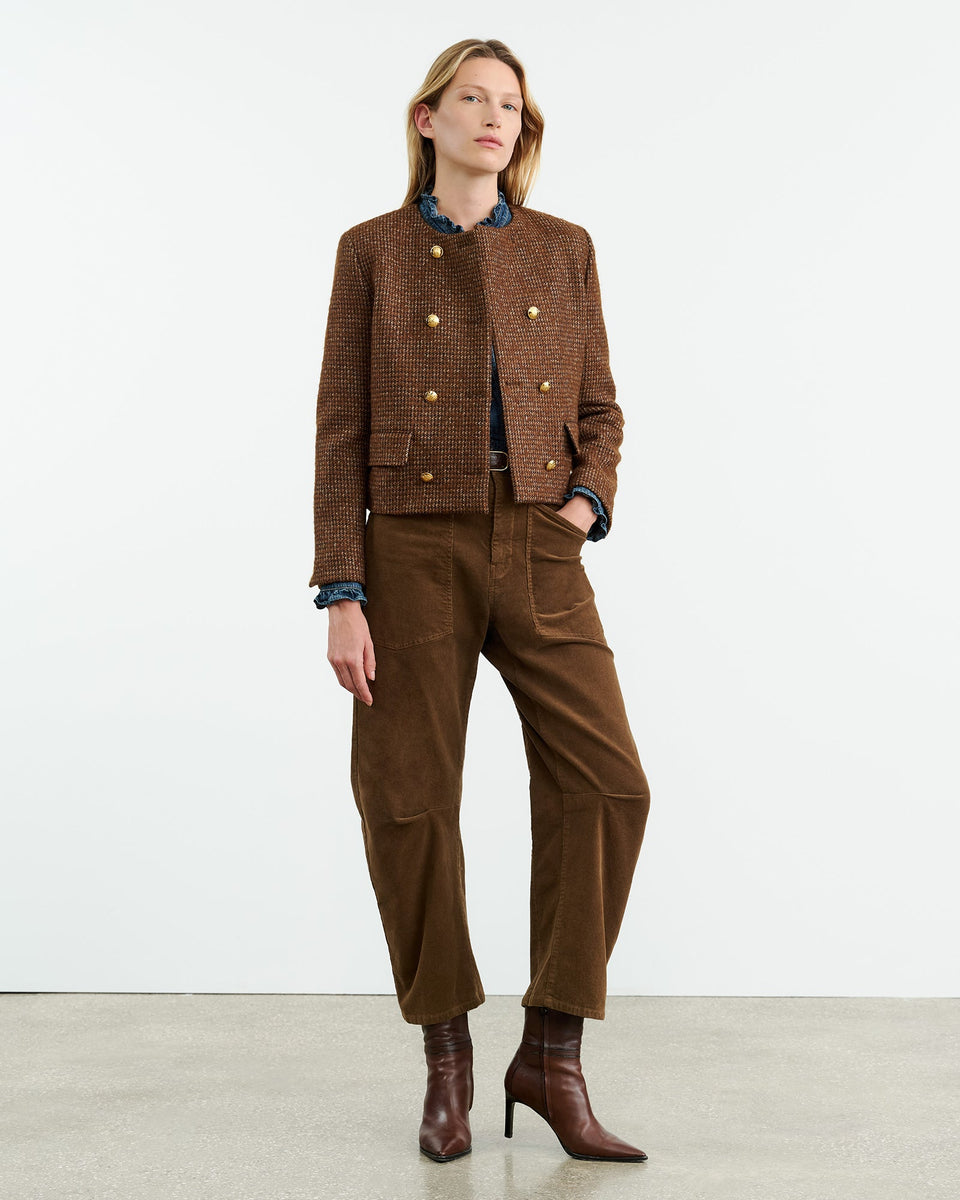 SHON CORDUROY PANT IN CIGAR BROWN