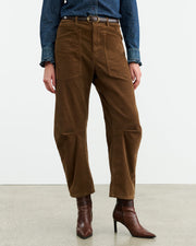 SHON CORDUROY PANT IN CIGAR BROWN