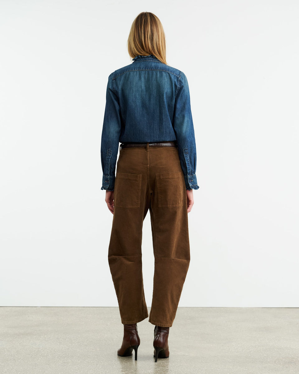 SHON CORDUROY PANT IN CIGAR BROWN