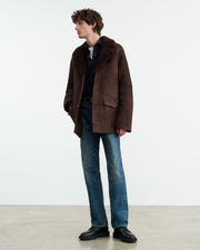 GOSHEN SHEARLING COAT IN ESPRESSO