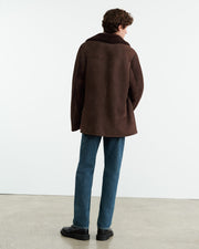 GOSHEN SHEARLING COAT IN ESPRESSO