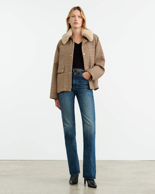 APOLIN PARKA IN LARGE OAK CHECK