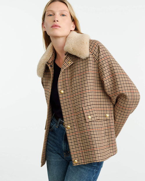 APOLIN PARKA IN LARGE OAK CHECK