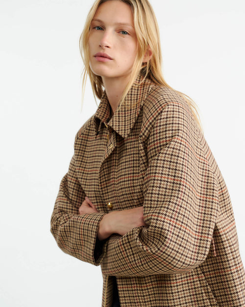 APOLIN PARKA IN LARGE OAK CHECK