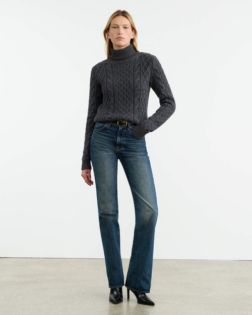ANDRINA SWEATER IN DARK GREY MELANGE