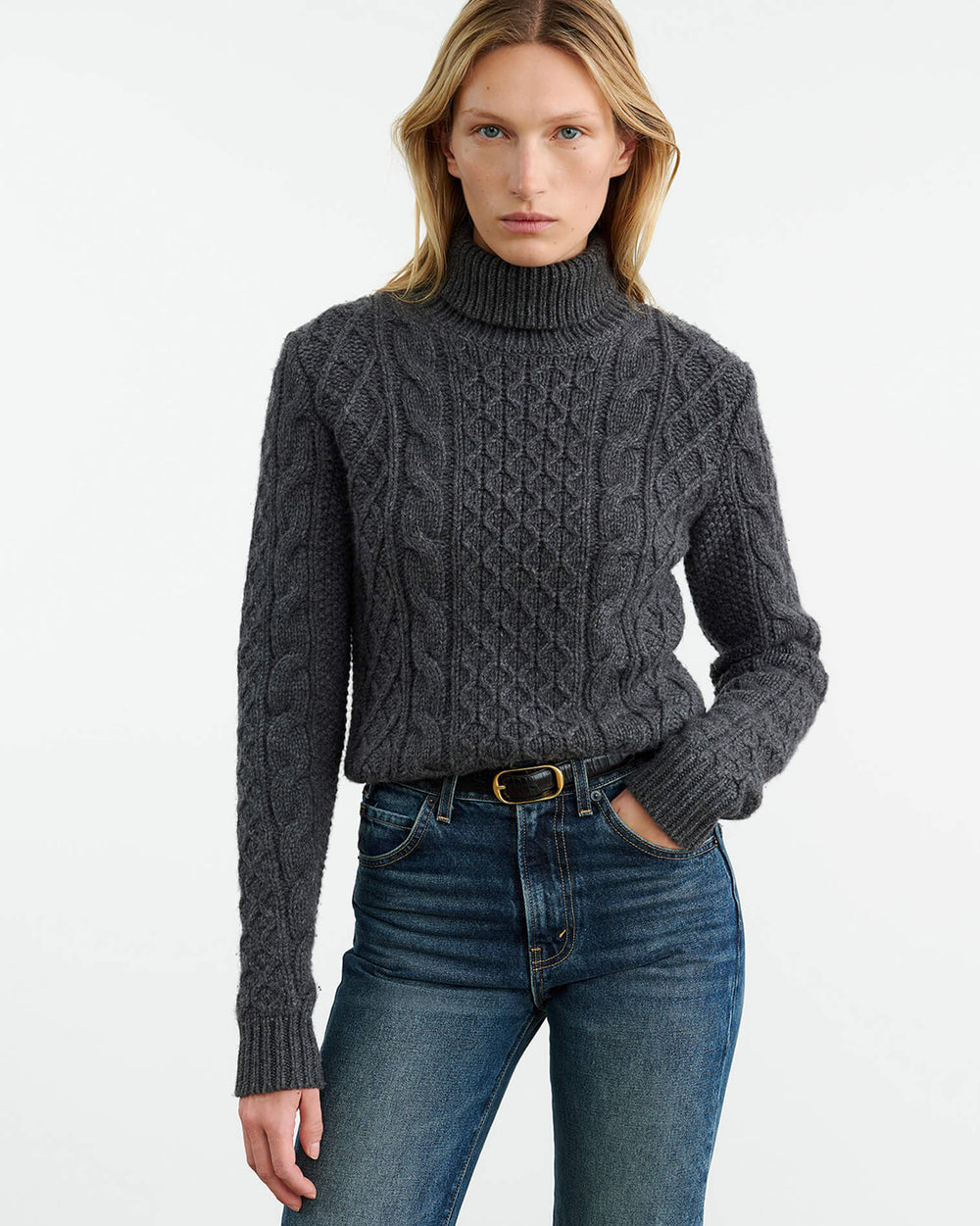 ANDRINA SWEATER IN DARK GREY MELANGE