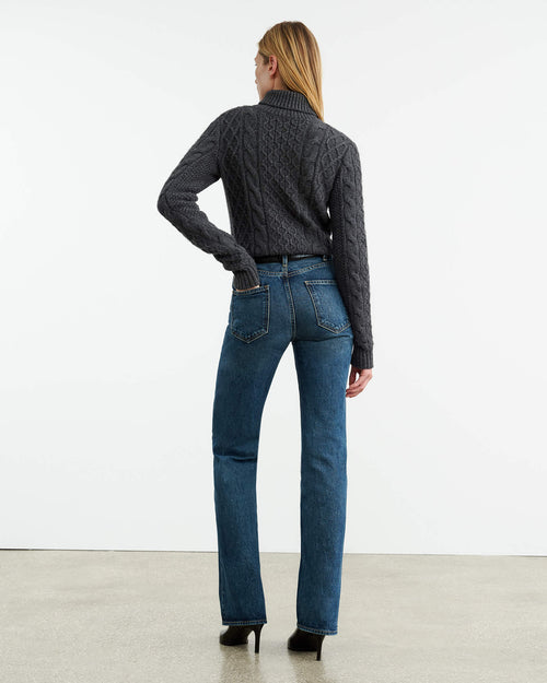 ANDRINA SWEATER IN DARK GREY MELANGE