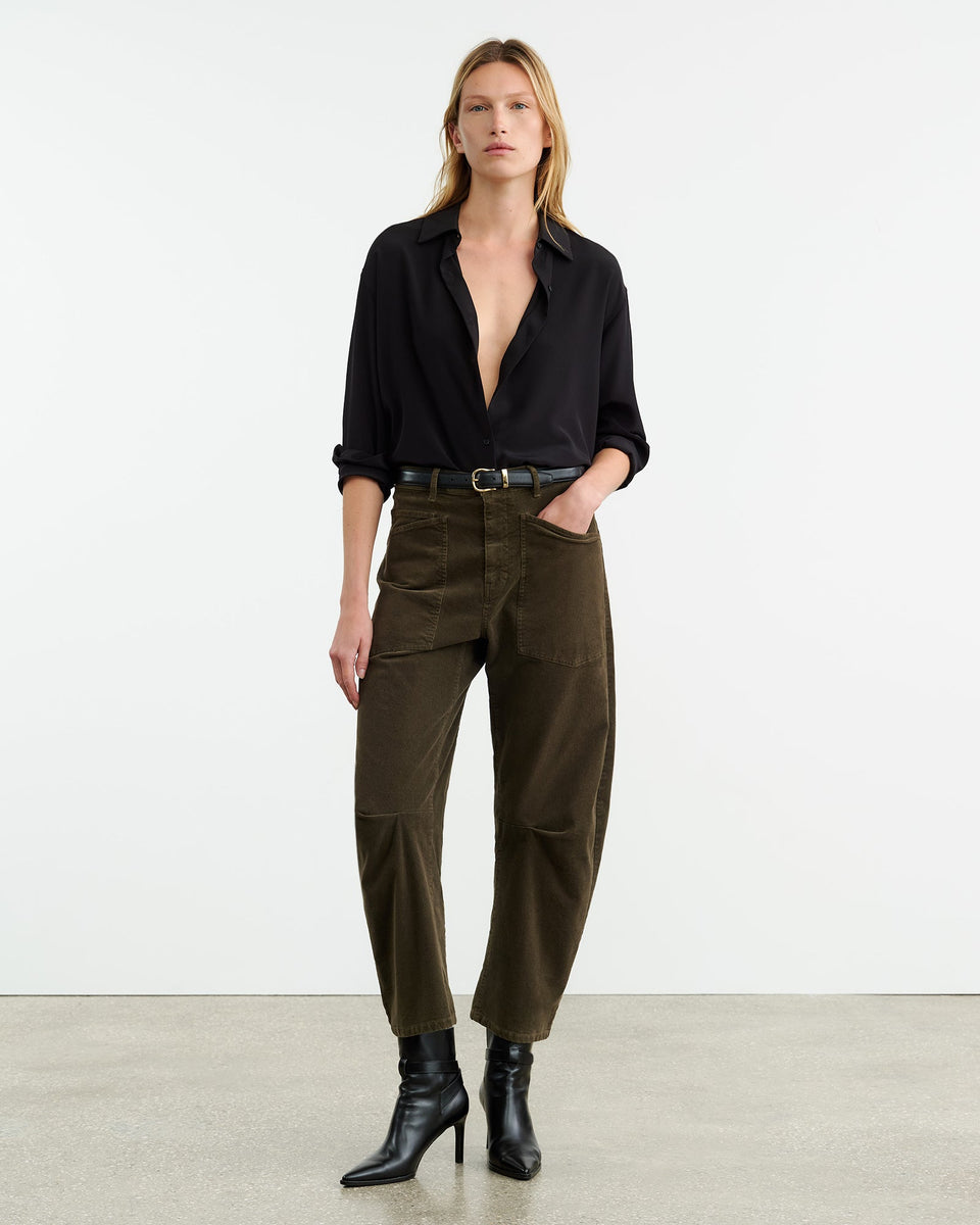 SHON CORDUROY PANT IN DARK UMBER