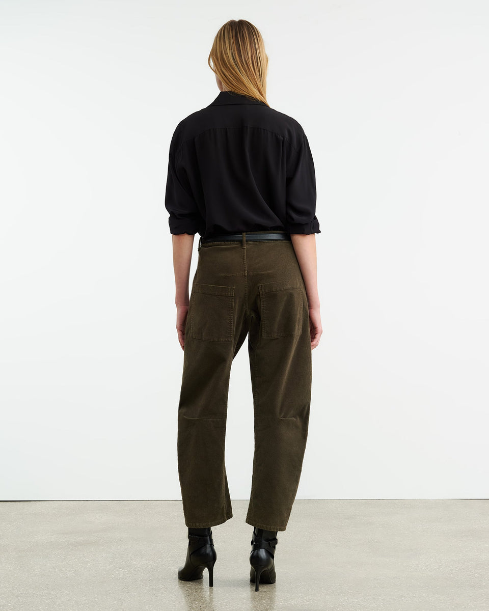SHON CORDUROY PANT IN DARK UMBER
