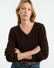 KORINA CASHMERE SWEATER IN ESPRESSO