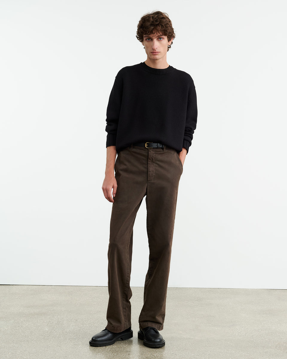 CARSEN COTTON PANT IN DARK BROWN
