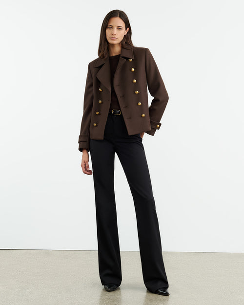 POPPY CASHMERE SWEATER IN ESPRESSO