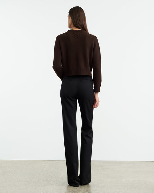 POPPY CASHMERE SWEATER IN ESPRESSO