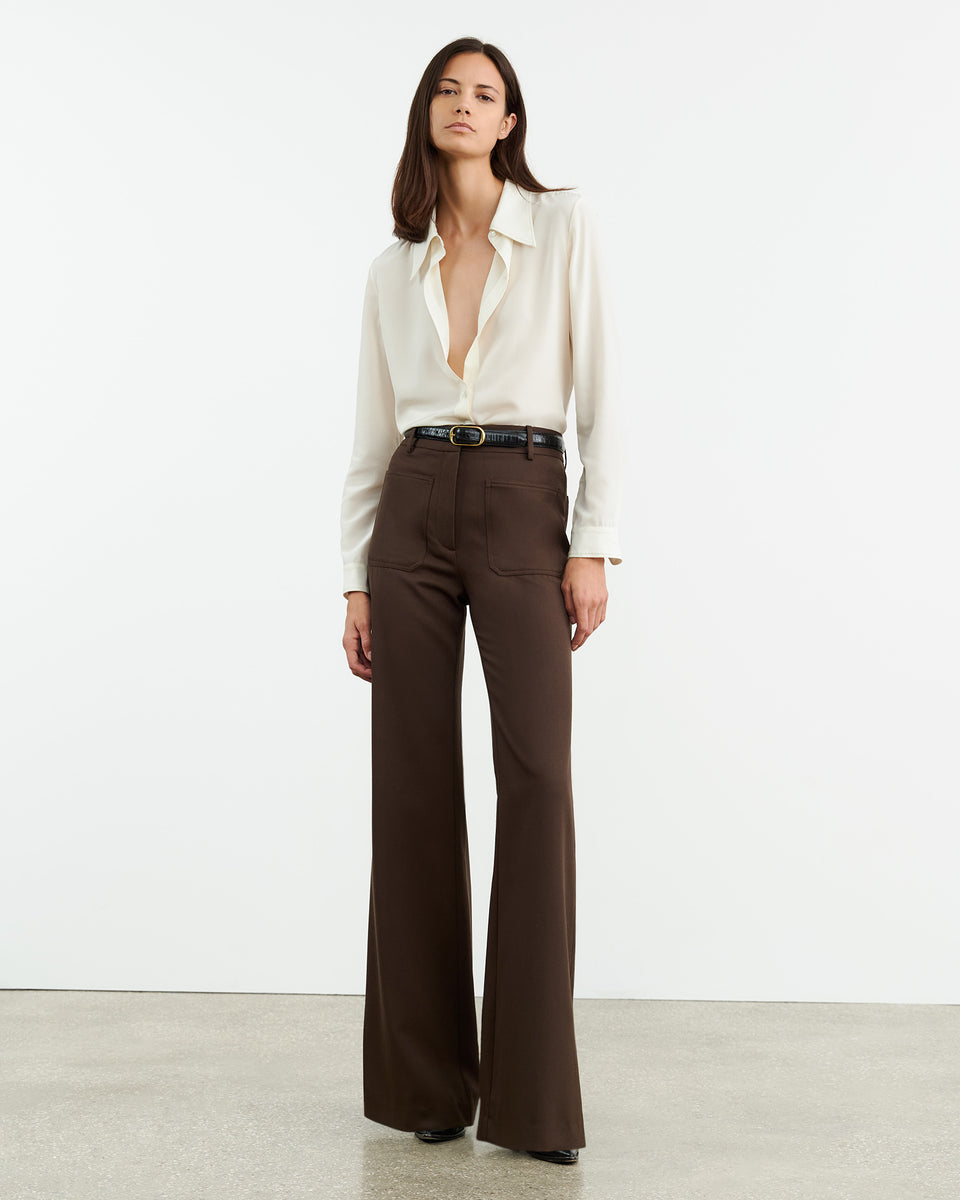 SIMONE SILK SHIRT IN IVORY