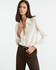 SIMONE SILK SHIRT IN IVORY