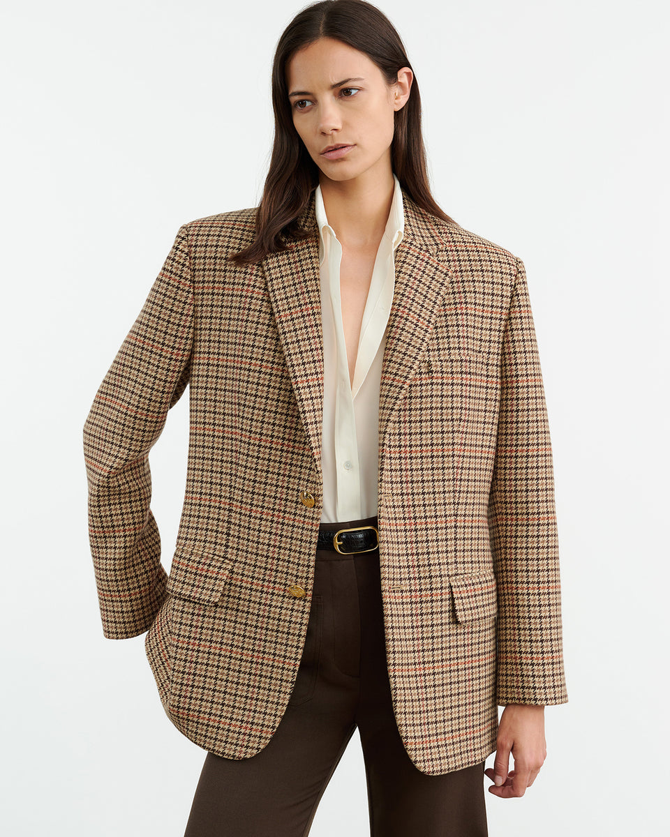 ROMAIN BLAZER IN LARGE OAK CHECK