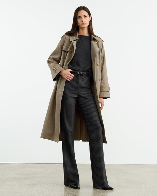 HAISLEY SWEATER IN DARK CHARCOAL MELANGE