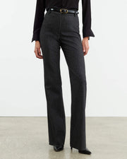 CORETTE PANT IN CHARCOAL PINSTRIPE