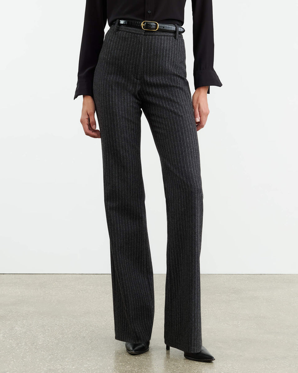 CORETTE PANT IN CHARCOAL PINSTRIPE