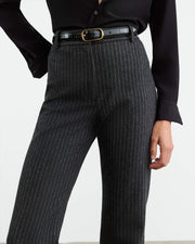 CORETTE PANT IN CHARCOAL PINSTRIPE