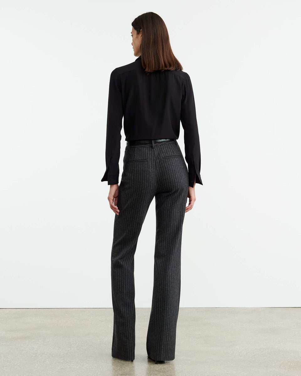 CORETTE PANT IN CHARCOAL PINSTRIPE