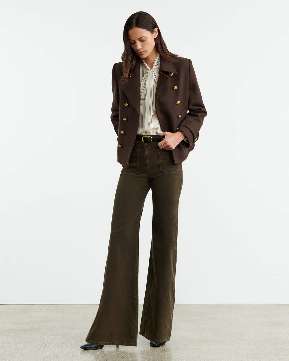 FLORENCE CORDUROY PANT IN DARK UMBER