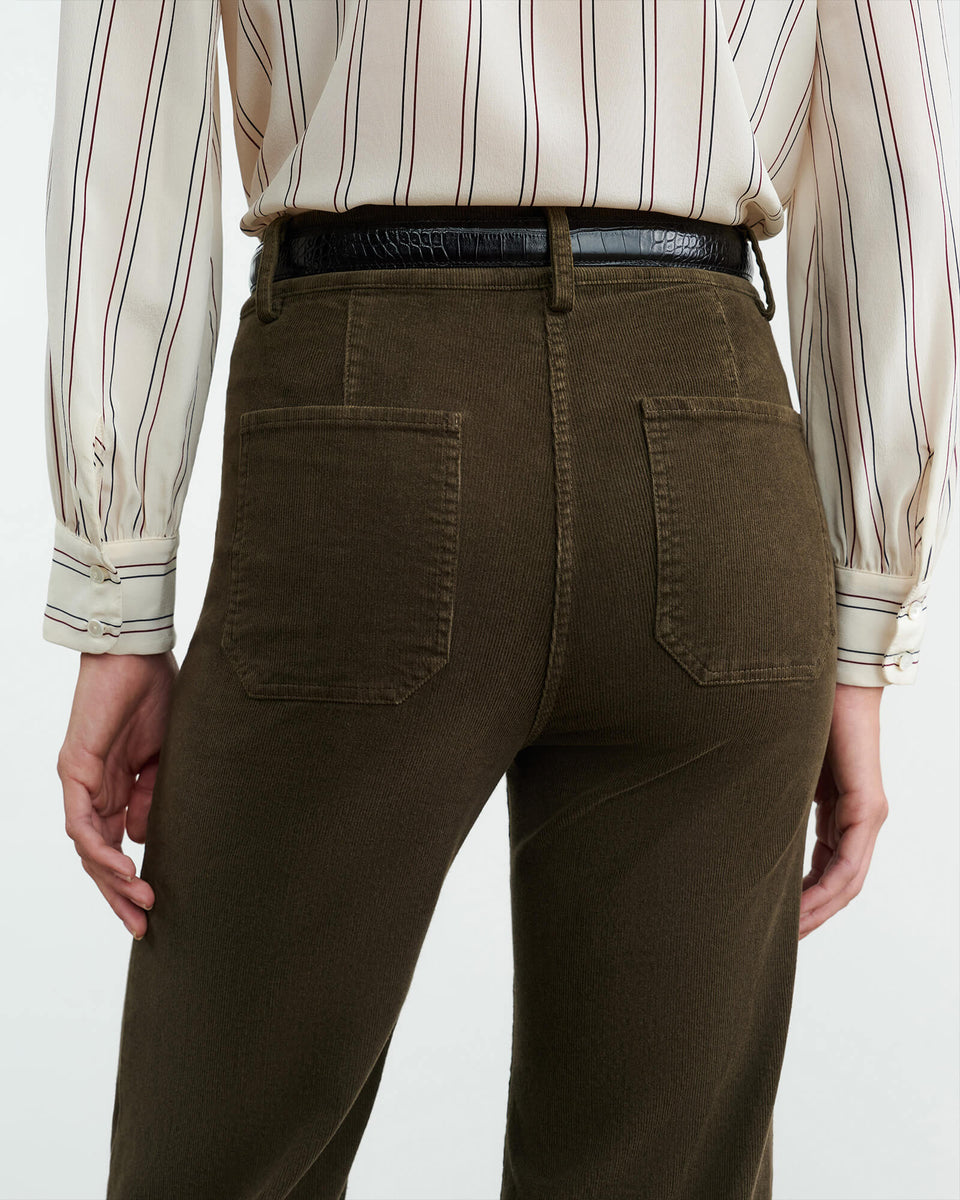FLORENCE CORDUROY PANT IN DARK UMBER