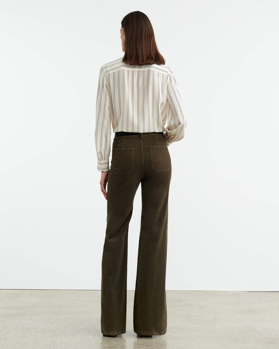 FLORENCE CORDUROY PANT IN DARK UMBER