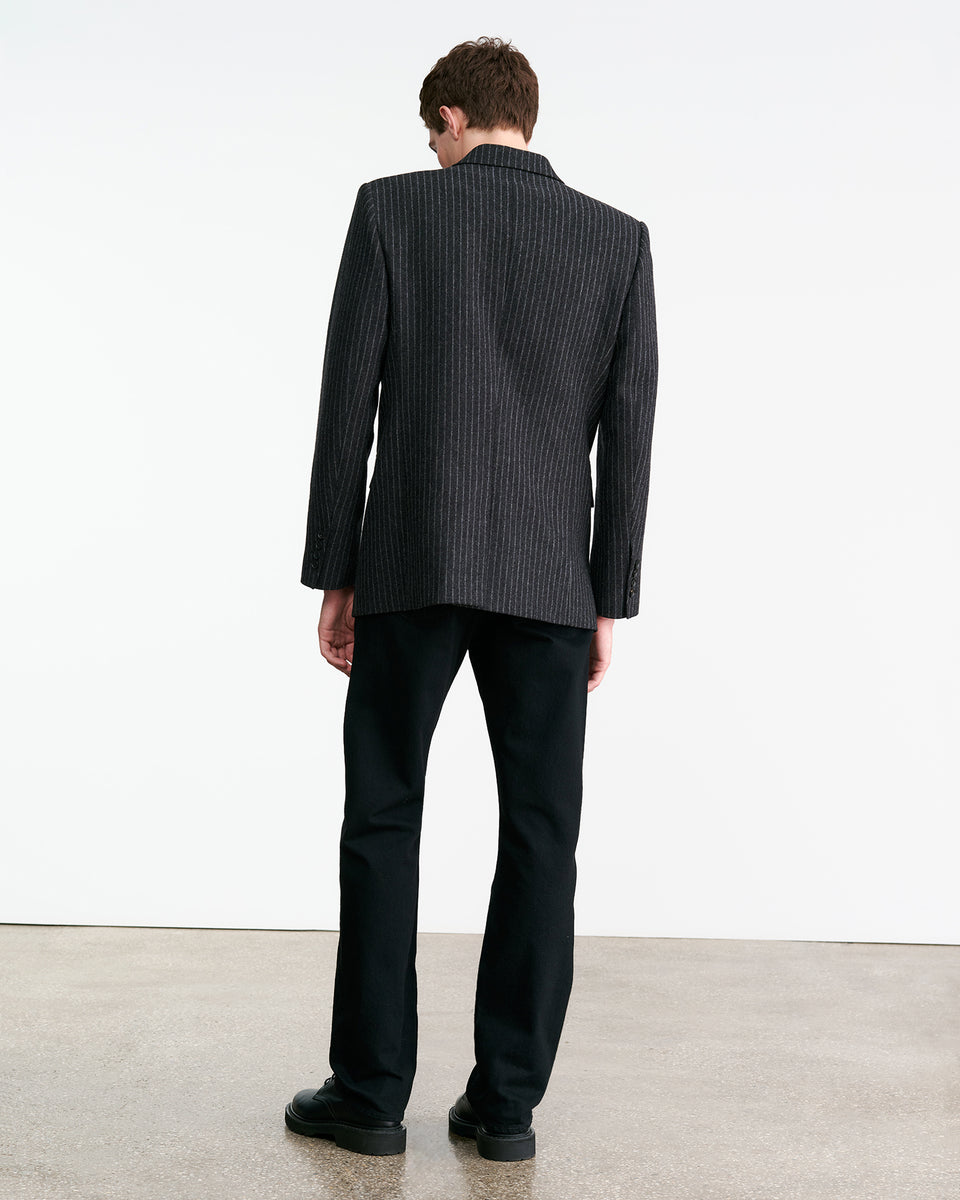 ROY BLAZER IN CHARCOAL PINSTRIPE