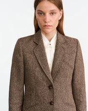 LYON JACKET IN BROWN DONEGAL